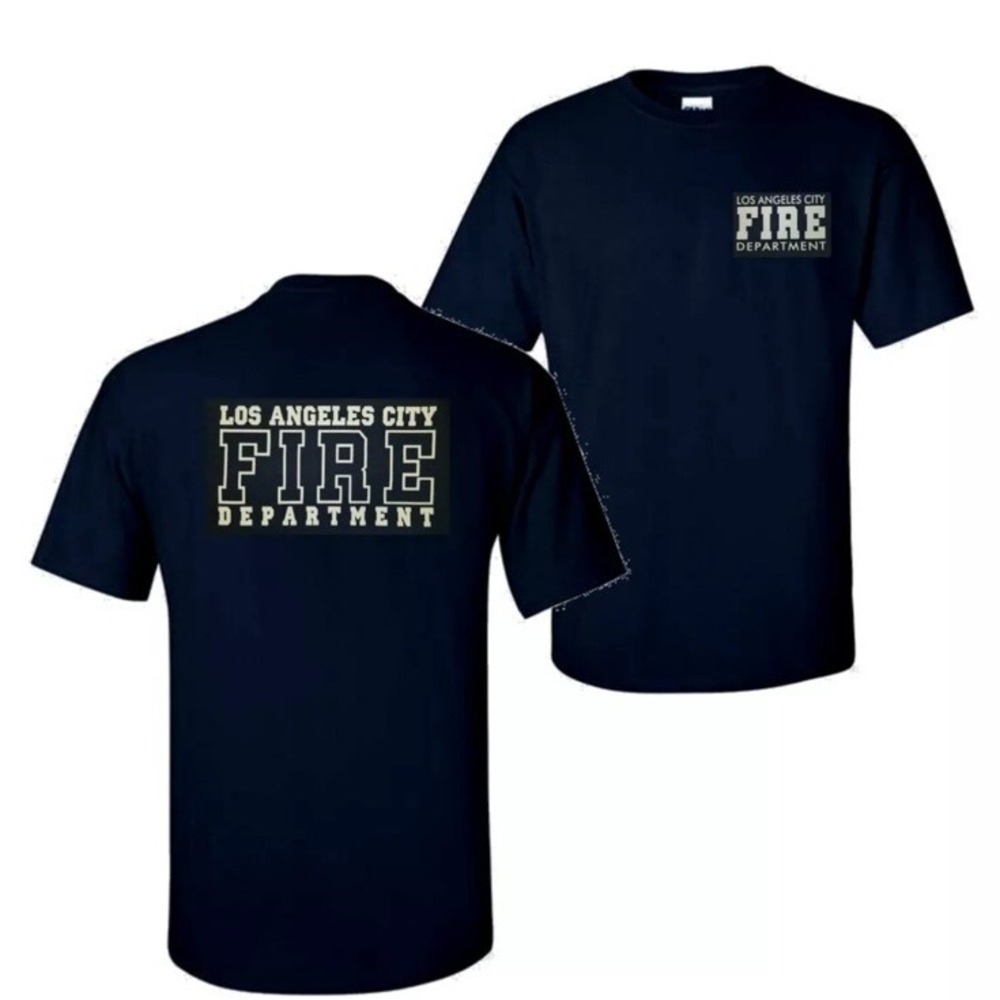 City Of Los Angeles‎ LAFD Navy Medium Short Sleeve T Shirt